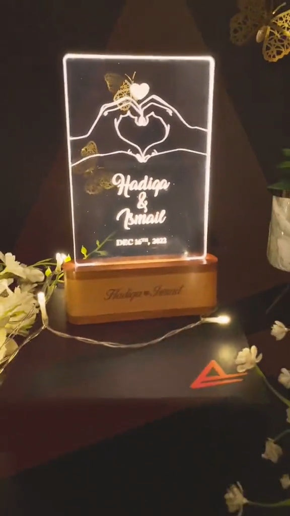 Customised Acrylic Lamp | Personalized Your Name on lamp