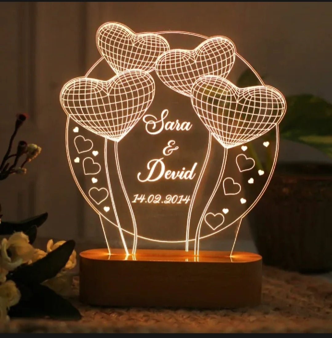 Customised Acrylic Lamp | Personalized Your Name on lamp