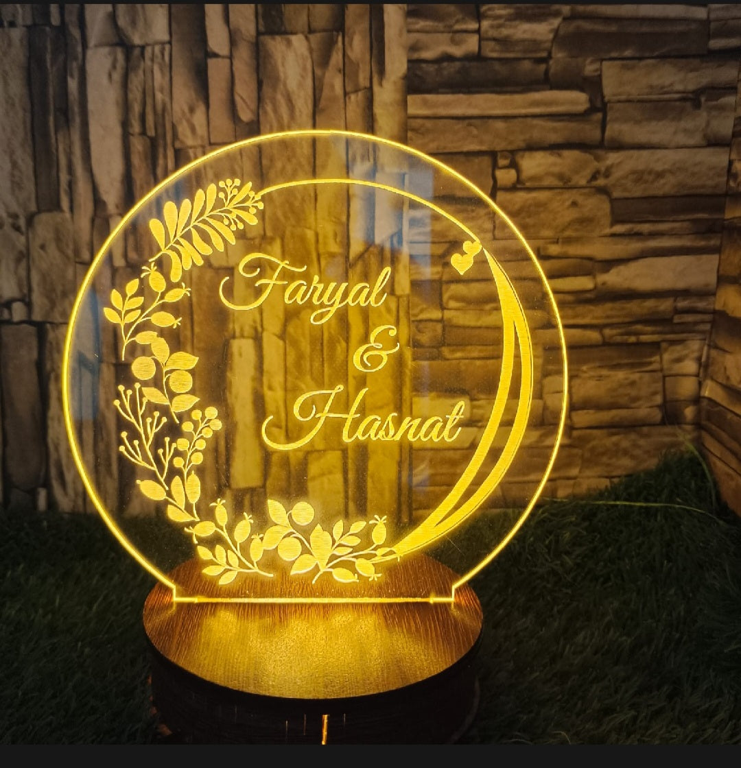 Customised Acrylic Lamp | Personalized Your Name on lamp