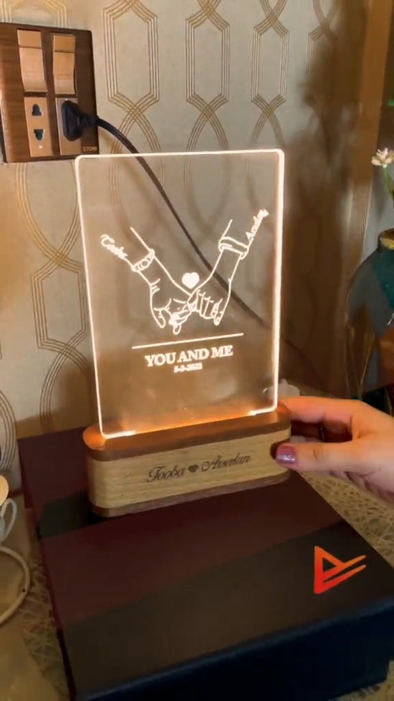 Customised Acrylic Lamp | Personalized Your Name on lamp