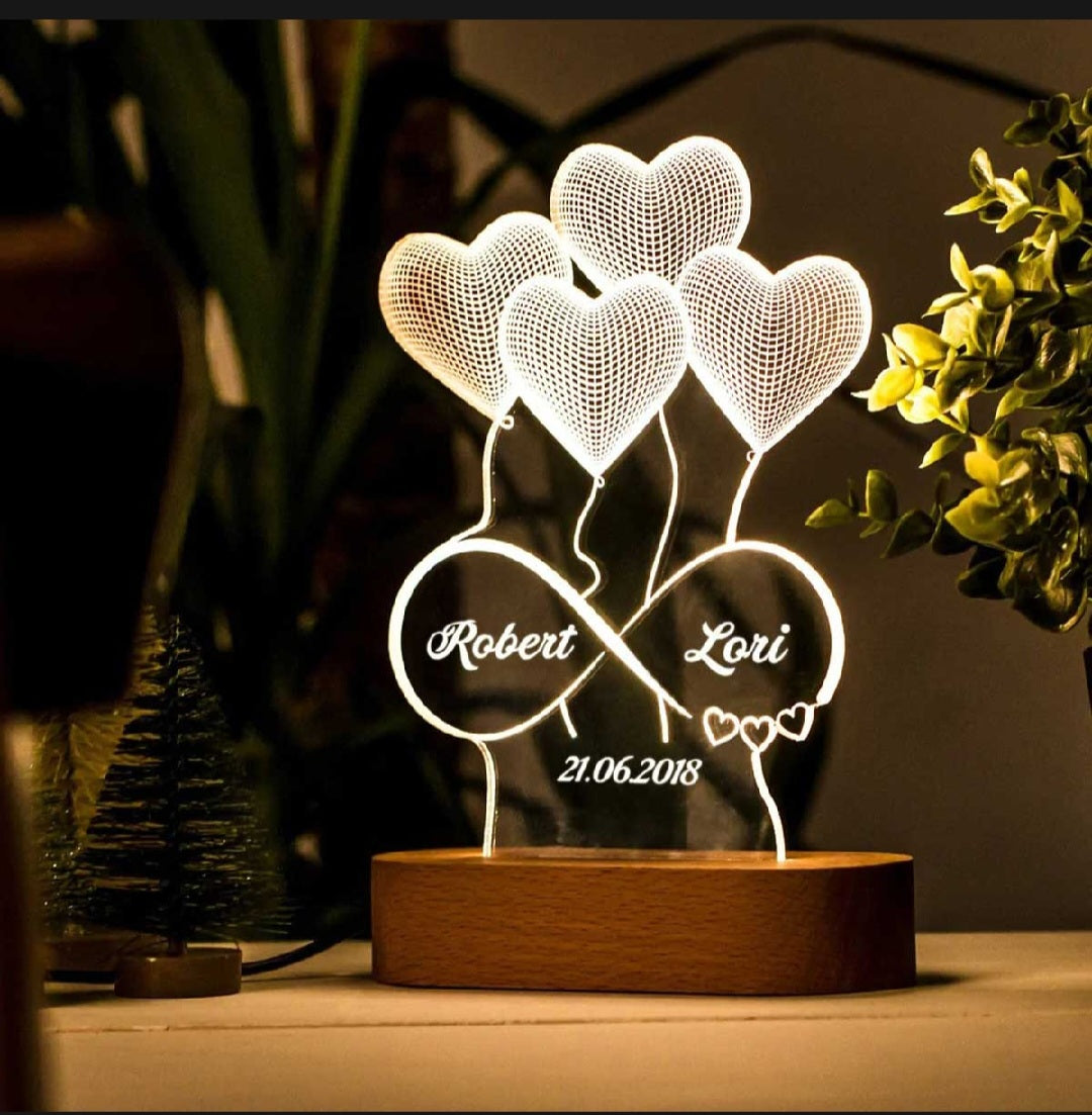 Customised Acrylic Lamp | Personalized Your Name on lamp